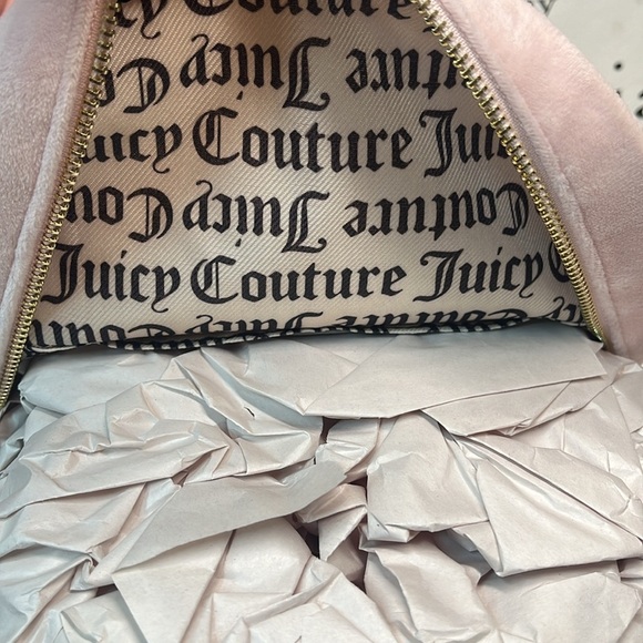 JUICY COUTURE BABY PINK VELVET BACKPACK π - Picture 5 of 11
